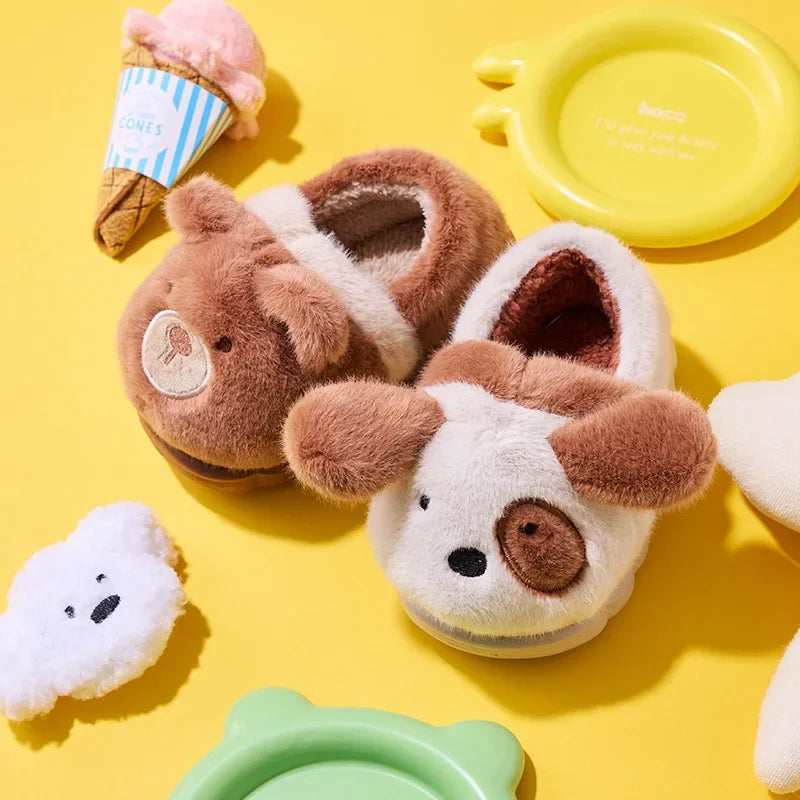 Doll Shoes Cute Bear Tiger Frog Animal Slippers Home Indoor Non-slip Warm Cartoon Slippers Baby New Born Girl Doll Accessories