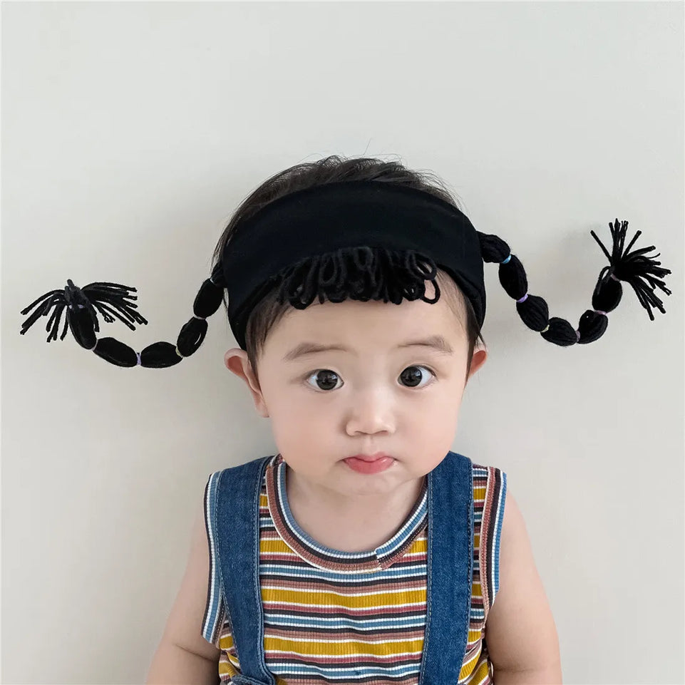 Baby Wig Braided Headbands for Kids Twist Hairbands Handmade Head Hoop Hair Bands Styling Headwear Accessories Gift