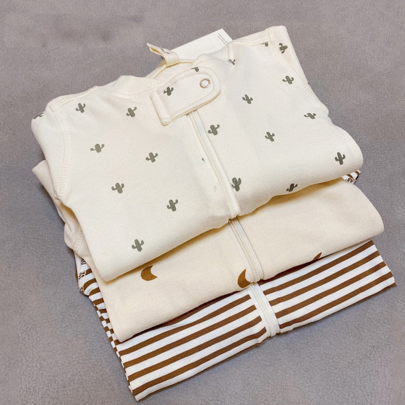 Baby Fall Winter Spring Romper Cute Printed Clothes for Newborn One-piece Onesies Long-sleeved Jumpsuit Baby Pajamas Baby Cloth
